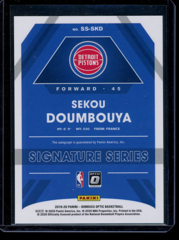 Sekou Doumbouya 2019-20 Panini Optic Signature Series  RC