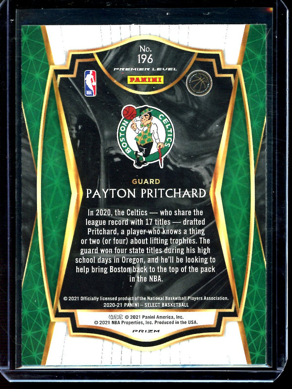 Payton Pritchard 2021 Panini Select Silver Premier Level RC