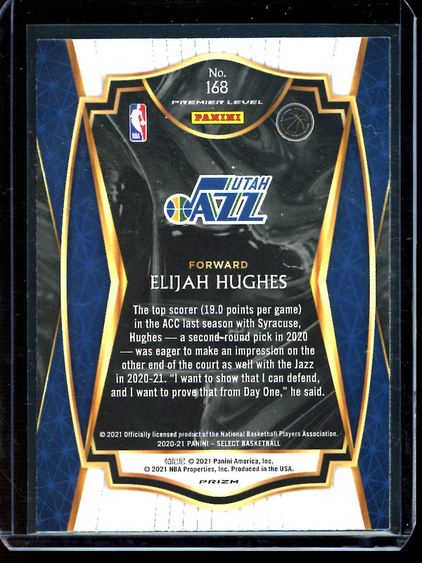 Elijah Hughes 2021 Panini Select Silver Premier Level RC