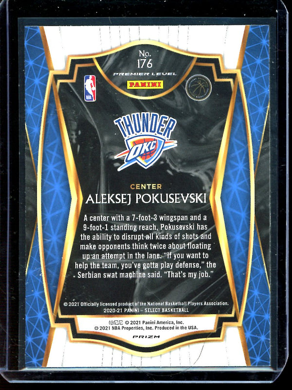 Aleksej Pokusevski 2021 Panini Select Silver Premier Level RC