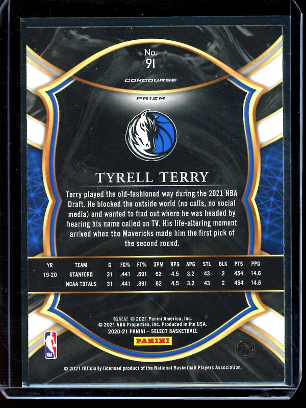Tyrell Terry 2021 Panini Select Scope Concourse RC