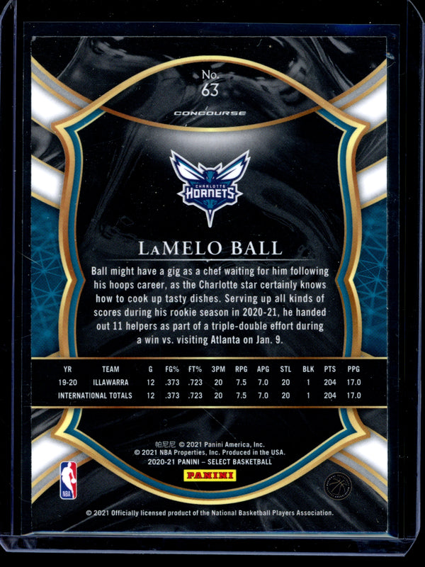 Lamelo Ball 2021 Panini Select Concourse RC