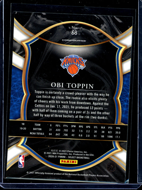 Obi Toppin 2021 Panini Select Concourse RC