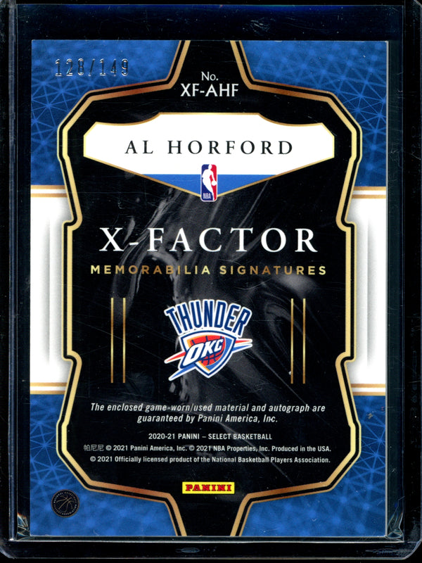 Al Horford 2021 Panini Select X-Factor Mem Signature 128/149