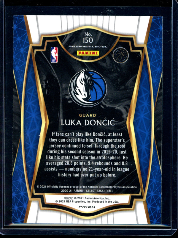 Luka Doncic 2021 Panini Select Silver Premier Level