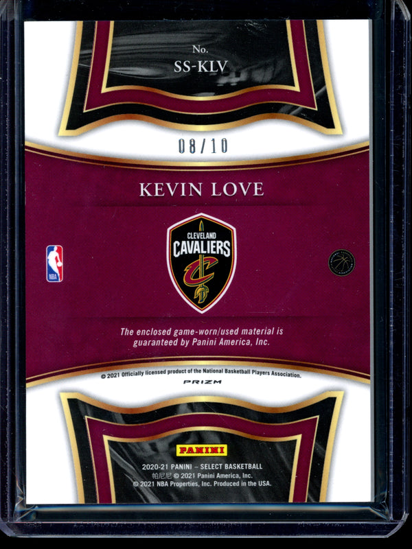 Kevin Love 2021 Panini Select Gold Select Swatches 08/10