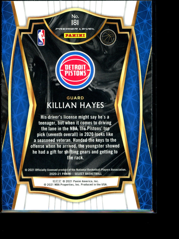 Killian Hayes 2021 Panini Select Premier Level RC