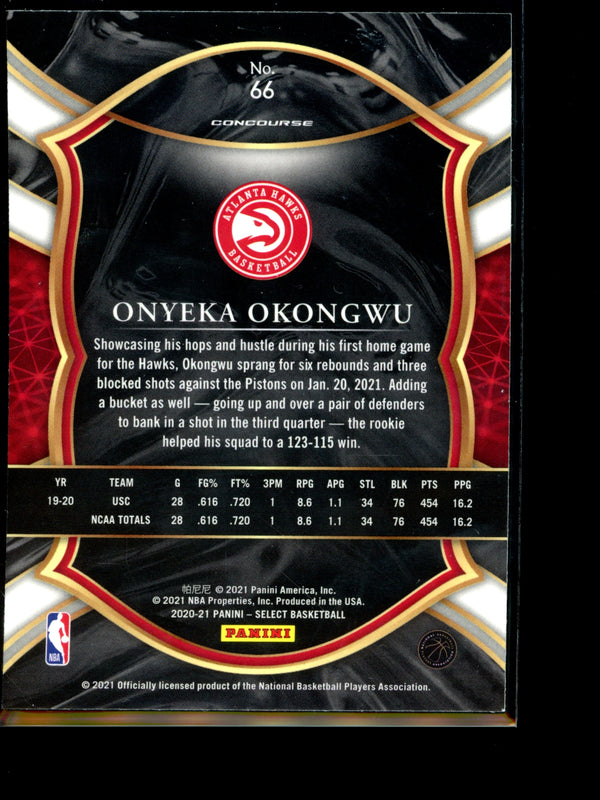 Onyeka Okongwu 2021 Panini Select Concourse RC