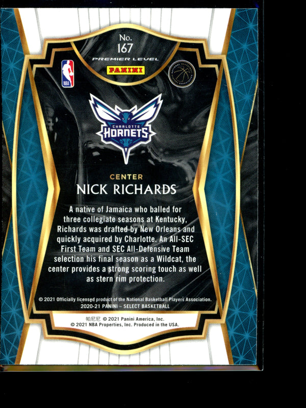 Nick Richards 2021 Panini Select Premier Level RC