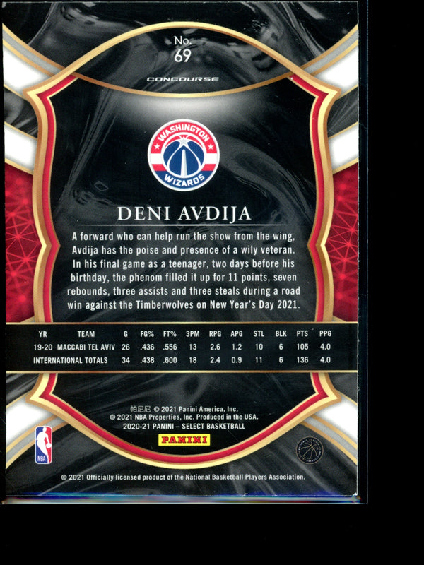 Deni Avdija 2021 Panini Select Concourse RC