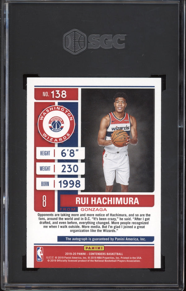 Rui Hachimura 2019/20 Panini Contenders RC SGC 10 / 10