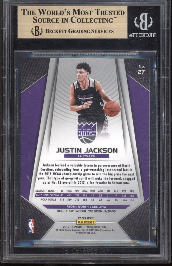 Justin Jackson 2017/18 Panini Prizm Red White & Blue RC BGS  9.5