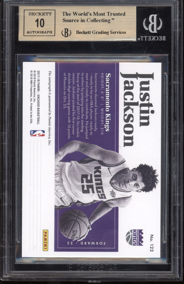 Justin Jackson 2017/18 Panini Endorsements Auto RC 42/99 BGS 9.5 / 10