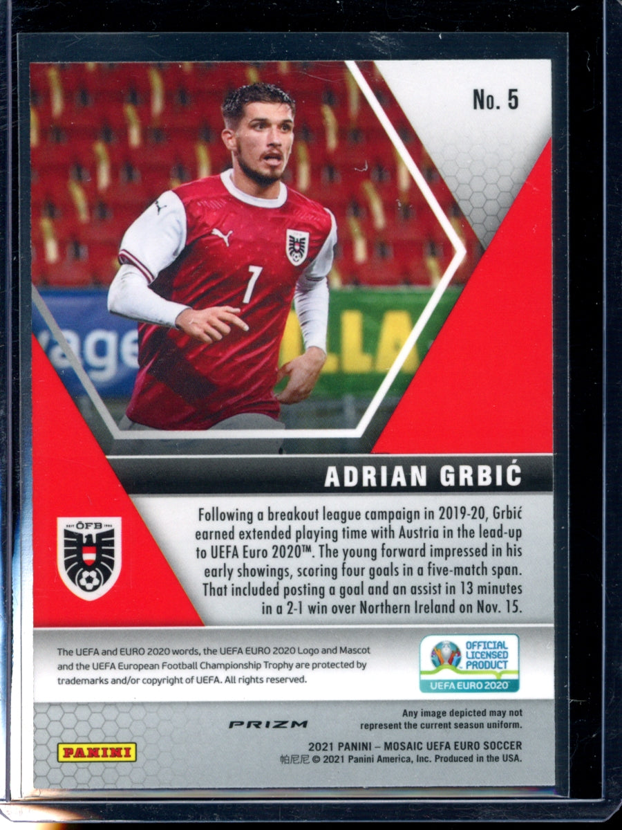 Adrian Grbic 2021 Panini Mosaic Euro Mosaic RC