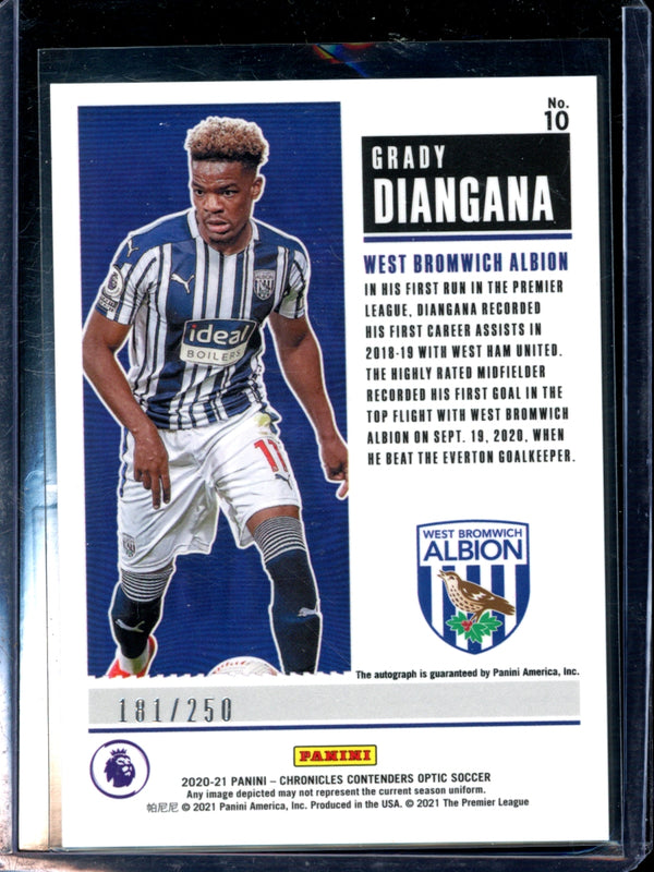 Grady Diangana 2020-21 Panini Chronicles Rookie Ticket Auto RC 181/250