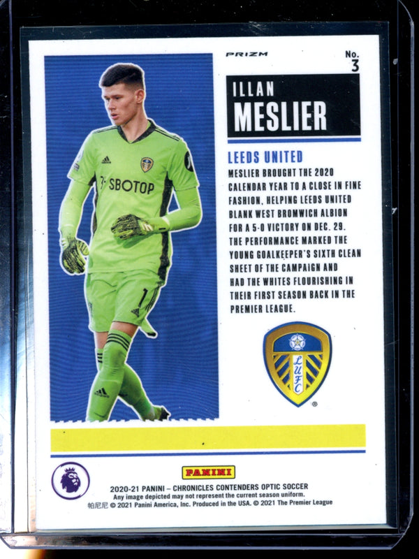 Illan Meslier 2020-21 Panini Chronicles Contenders Optic Silver Rookie Ticket RC