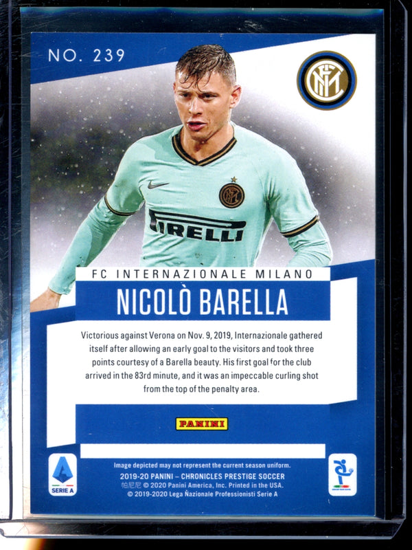 Nicolo Barella 2019-20 Panini Chronicles Purple Xtra Points RC 114/199