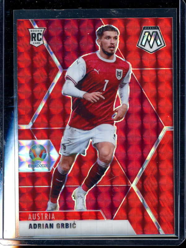 Adrian Grbic 2021 Panini Mosaic Euro Red Parallel RC