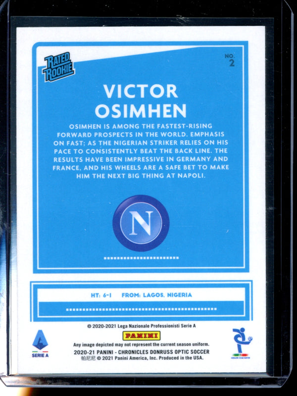 Victor Osimhen 2020-21 Panini Chronicles Optic Rated Rookie RC