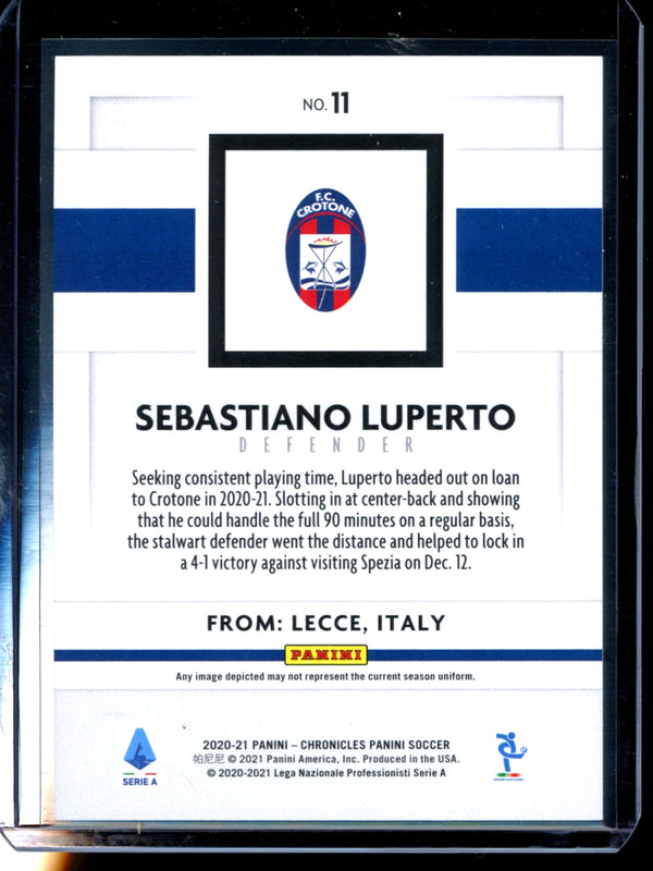 Sebastiano Luperto 2020-21 Panini Chronicles Blue RC 71/99