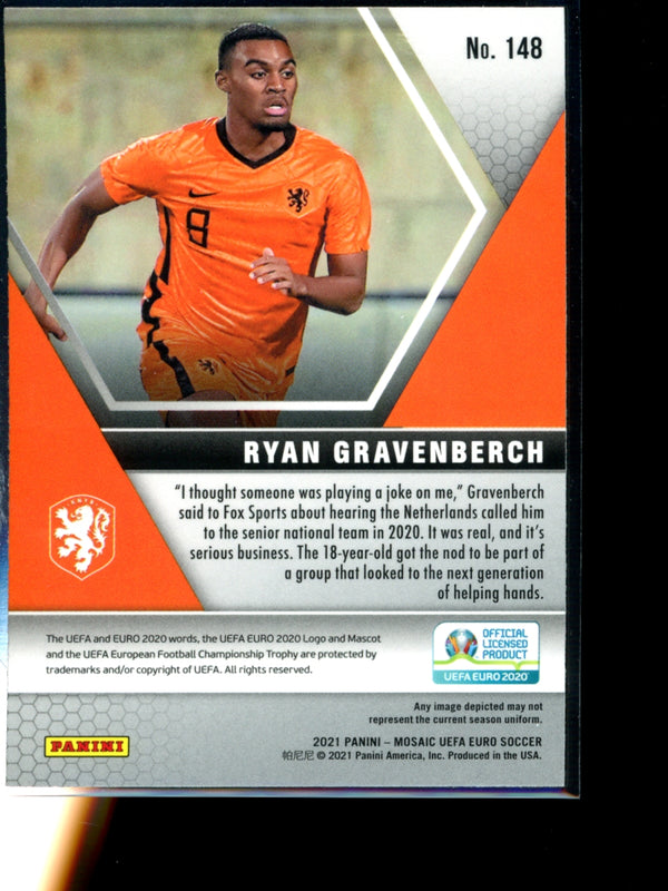 Ryan Gravenberch 2021 Panini Mosaic Euro RC