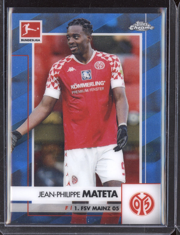 Jean-Philippe Mateta 2020-21 Topps  Chrome Bundesliga Blue Refractor 129/150