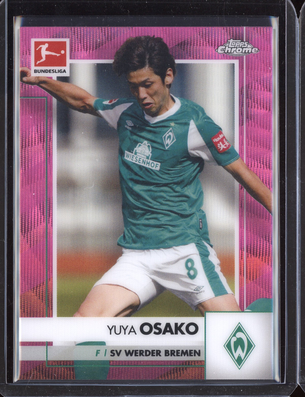 Yuya Osako 2020-21 Topps  Chrome Bundesliga Pink Wave Refractor 11/75