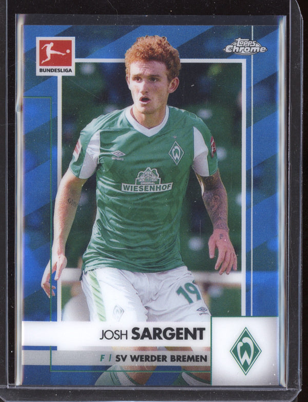 Josh Sargent 2020-21 Topps  Chrome Bundesliga Blue Refractor 53/150