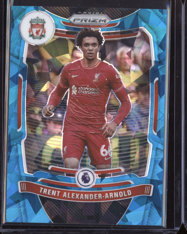 Trent Alexander-Arnold 2021-22 Panini Prizm Premier League Blue Ice Prizm 08/75