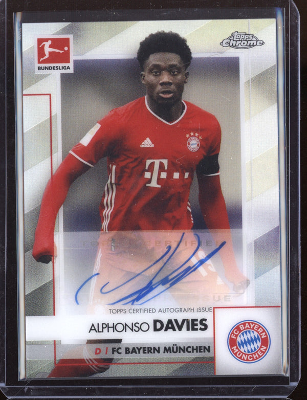 Alphonso Davies 2020-21 Topps  Chrome Bundesliga Chrome Autograph