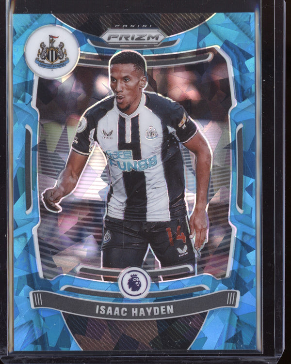 Isaac Hayden 2021-22 Panini Prizm Premier League Blue Ice Prizm 38/75