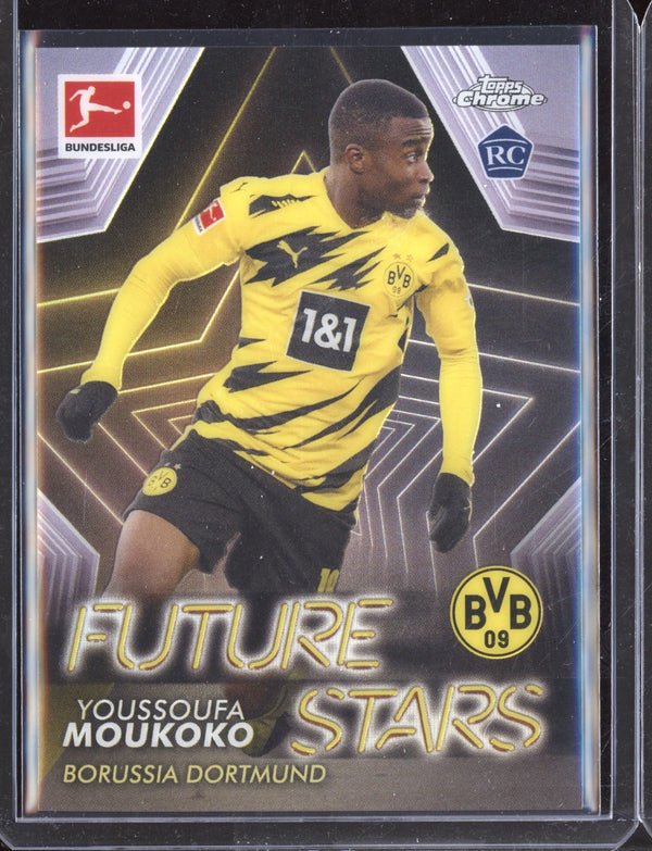 Youssoufa Moukoko 2020-21 Topps  Chrome Bundesliga Future Stars RC