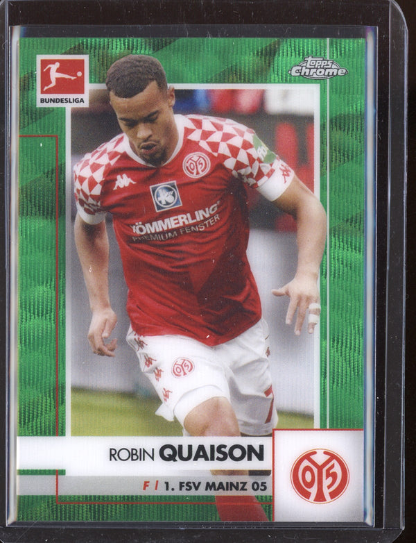 Robin Quaison 2020-21 Topps  Chrome Bundesliga Green Wave Refractor 9/99