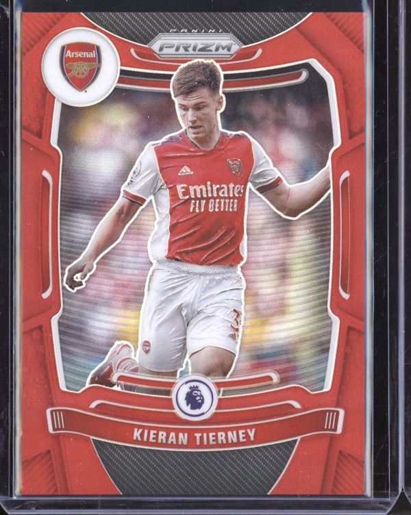 Kieran Tierney 2021-22 Panini Prizm Premier League Red Prizm 138/199