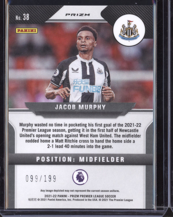 Jacob Murphy 2021-22 Panini Prizm Premier League Red Prizm 99/199