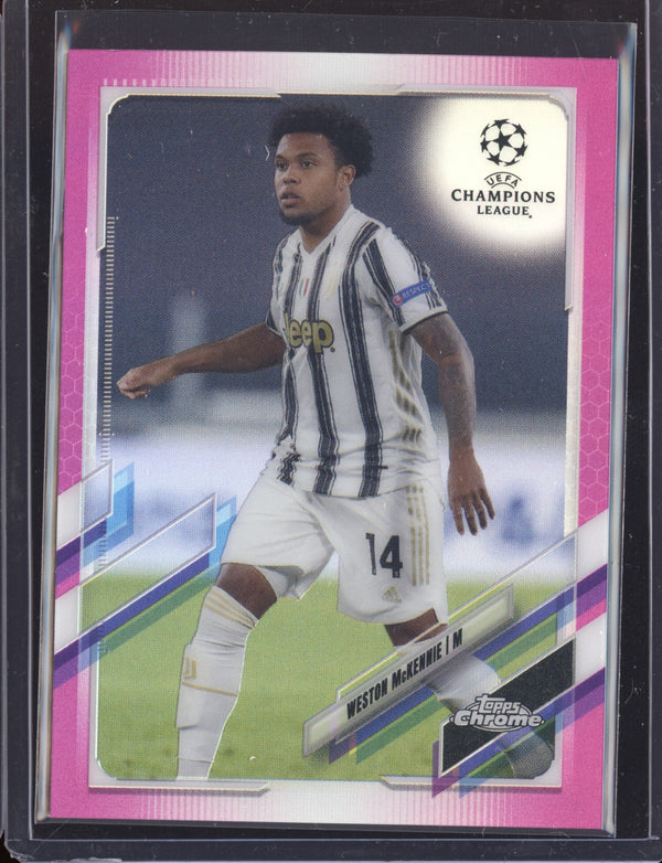 Weston McKennie 2020-21 Topps  Chrome UEFA Champions League Pink Refractor 125/175