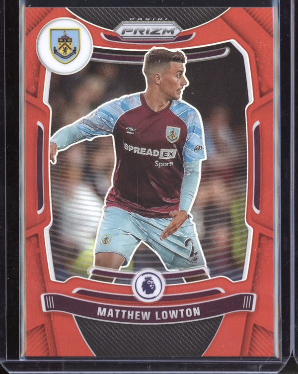 Matthew Lowton 2021-22 Panini Prizm Premier League Red Prizm 81/199