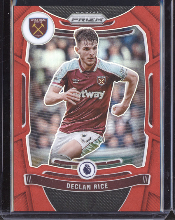 Declan Rice 2021-22 Panini Prizm Premier League Red Prizm 118/199