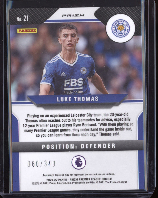 Luke Thomas 2021-22 Panini Prizm Premier League Blue Prizm 60/340