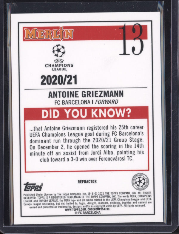 Antoine Griezmann 2020-21 Topps  Merlin UEFA Champions League Refractor