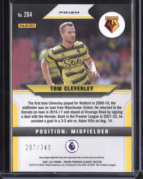 Tom Cleverley 2021-22 Panini Prizm Premier League Blue Prizm 207/340