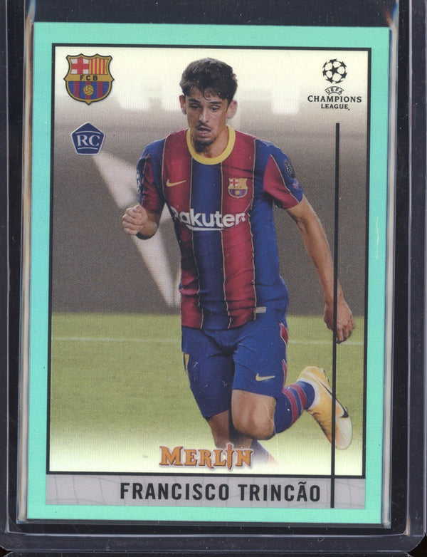 Francisco Trincao 2020-21 Topps  Merlin UEFA Champions League Aqua Refractor RC 170/199