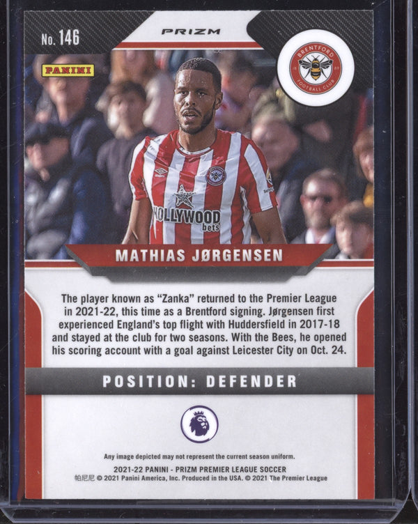 Mathias Jorgensen 2021-22 Panini Prizm Premier League Pink Prizm