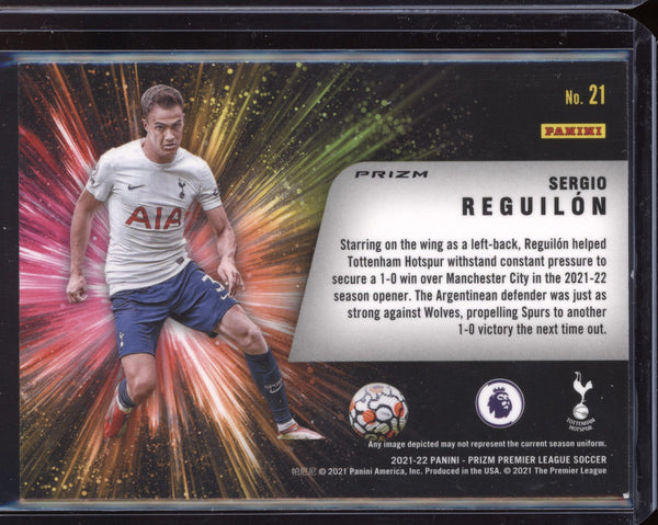 Sergio Reguilon 2021-22 Panini Prizm Premier League Fireworks Silver