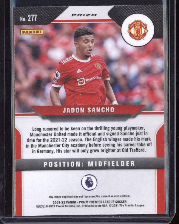 Jadon Sancho 2021-22 Panini Prizm Premier League Multi Colour Prizm