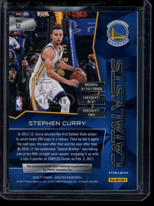Stephen Curry 2016-17 Panini Spectra Catalysts 010/149