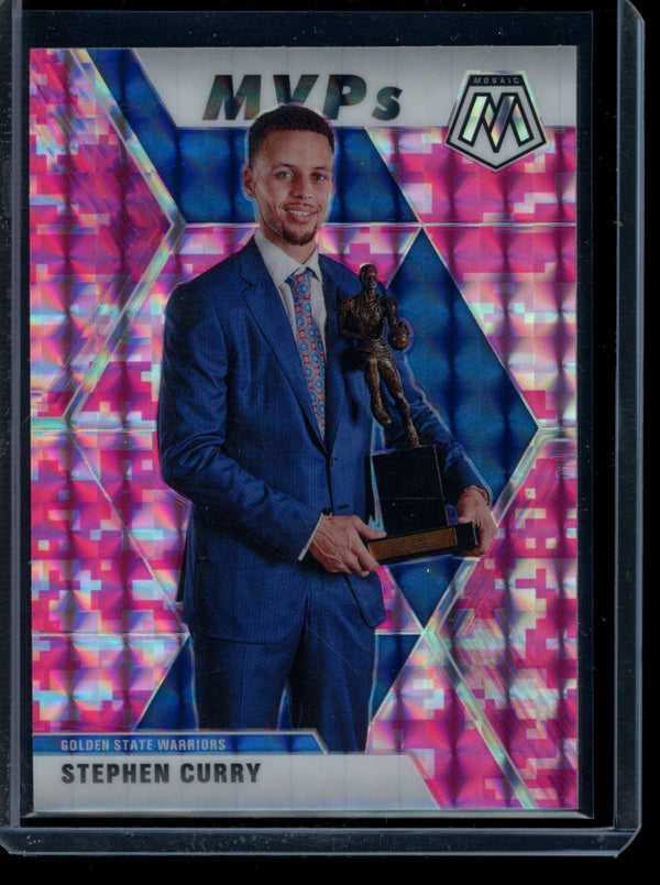 Stephen Curry 2019-20 Panini Mosaic Pink Camo