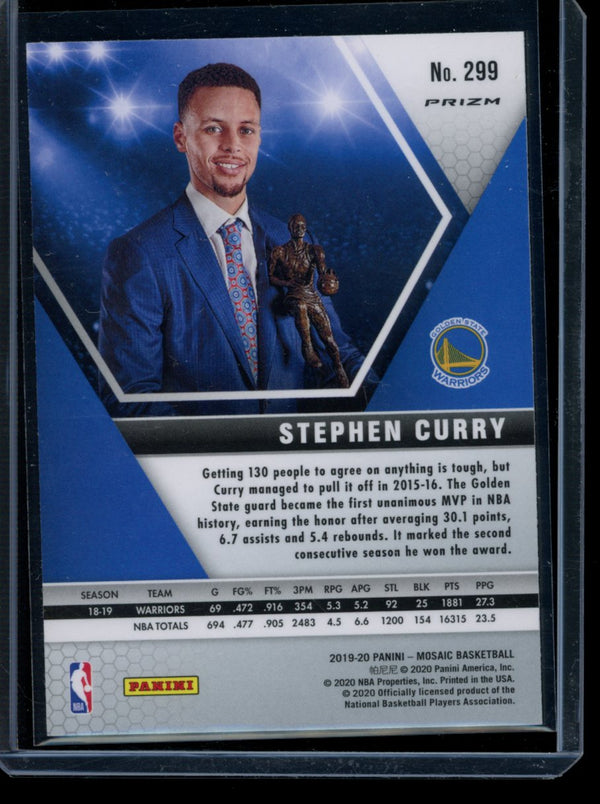 Stephen Curry 2019-20 Panini Mosaic Pink Camo