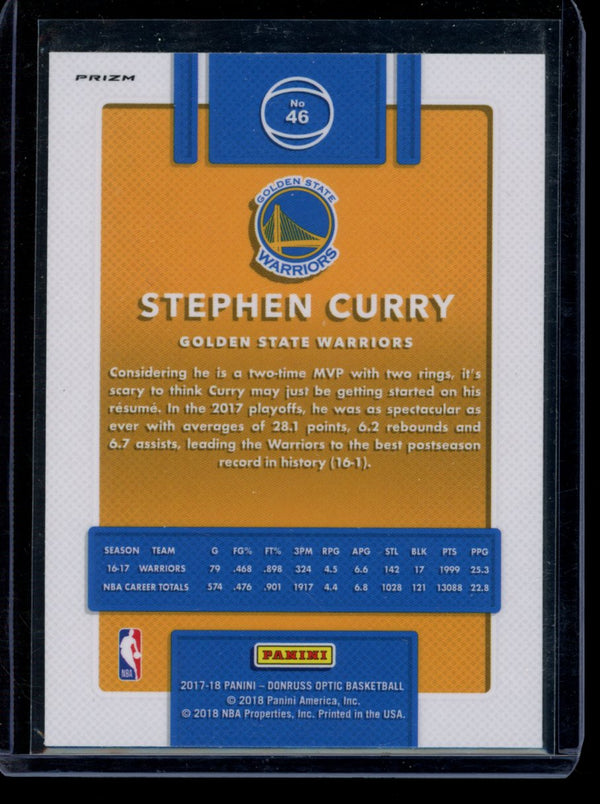 Stephen Curry 2017-18 Panini Optic Holo