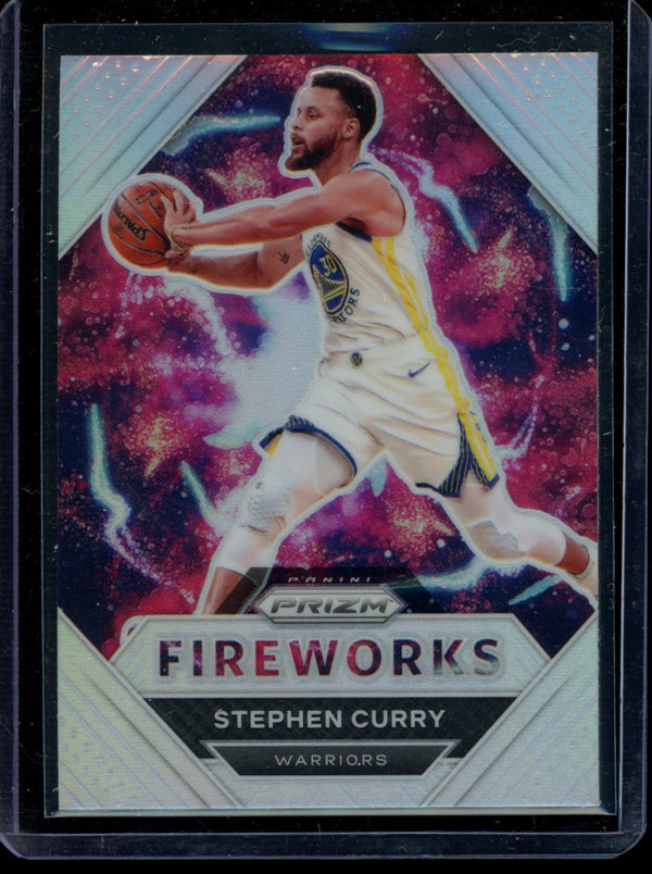 Stephen Curry 2020-21 Panini Prizm Fireworks Silver